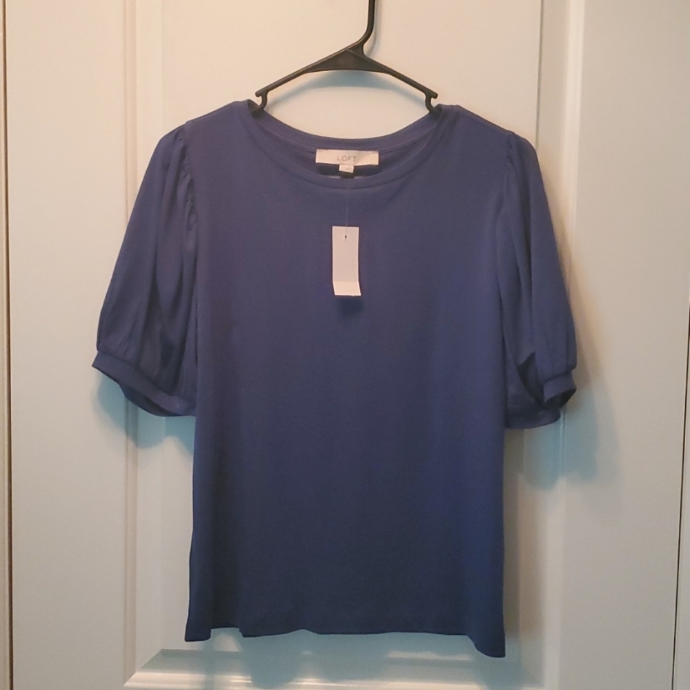 Loft puff sleeve cotton tee